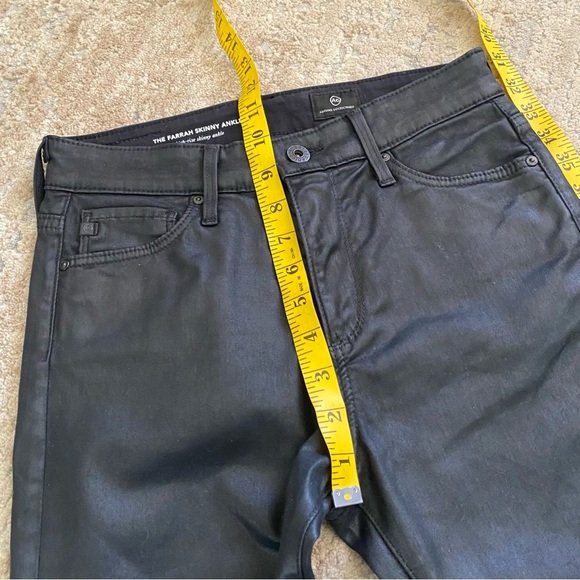 Ag Adriano Goldschmied The Farrah Skinny Ankle High Rise Leatherette Black: 25R - Picture 8 of 12